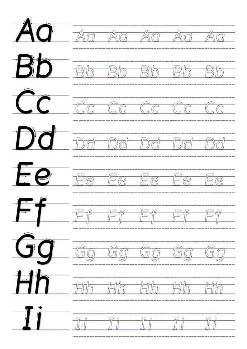 英文大写字母书写格式图片