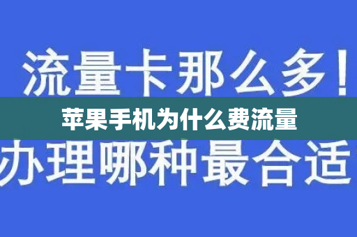 苹果手机为什么费流量